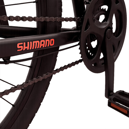 Bicicleta Mountain Bike Greenbike 21v Shimano Suspe R29 Mtb Color Negro/rojo Tamaño Del Cuadro 18