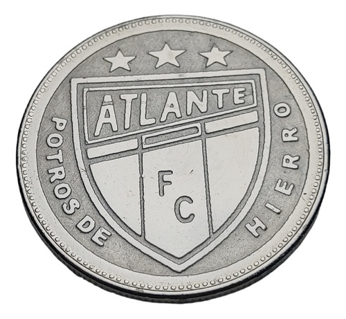 Moneda Equipo Futbol Atlante Escudo Baño Plateado Soccer