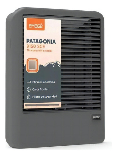 Calefactor Emege CE9150SCE Patagonia 5000 S/salida Multigas Color Gris