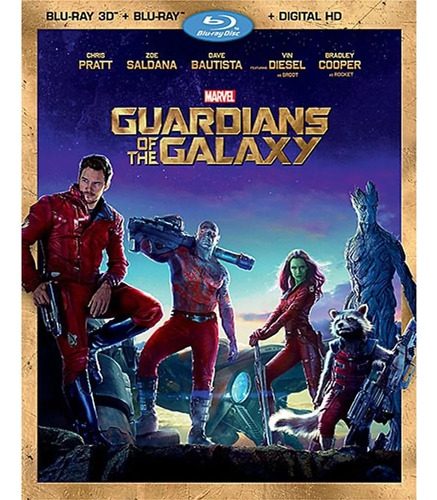 Pelicula Blu-ray + 3d - Martvel  - Guardians Of The Galaxy