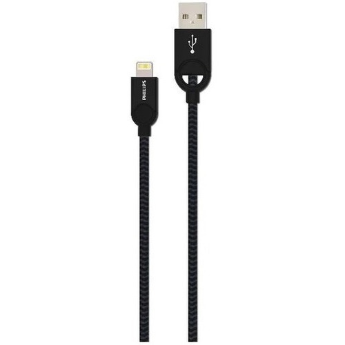 Cable Usb Compatible Con iPhone Negro Fj