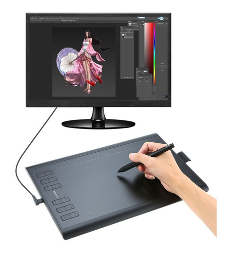 Tablet De Dibujo Huion 1060plus Con Tarjeta De Memoria De 8g