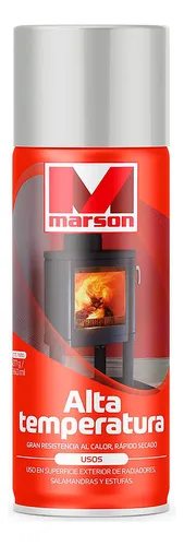 Pintura En Spray Alta Temperatura Aluminio 350ml Marson