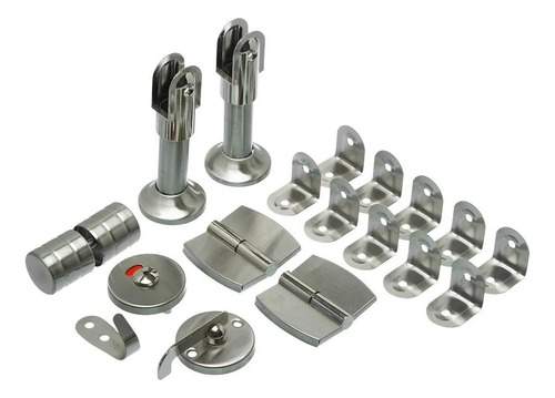 Kit Set Divisor Baño Acero Inox. Puerta Derecha Mueble Color Cromo