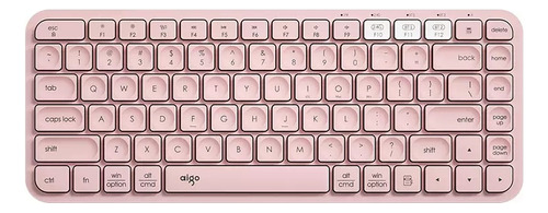 Teclado Inalámbrico 2 Dispositivos Bt + Wifi Aigo V200 Rosa