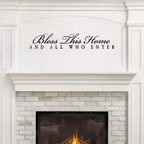 Quote Me Bless This Home And All Who Enter Wall Decal Vinilo
