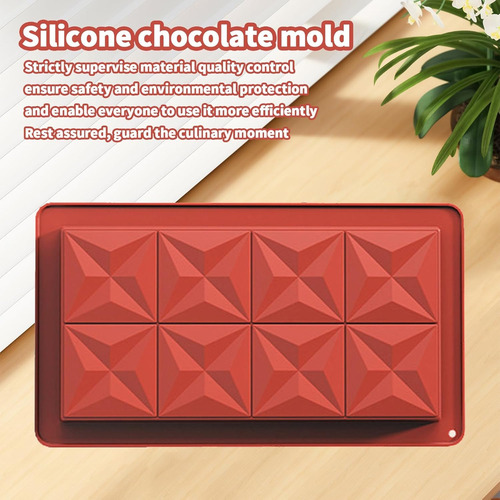 Moldes De Barra De Chocolate Dubai 2 Unidades Silicona Grues Color
