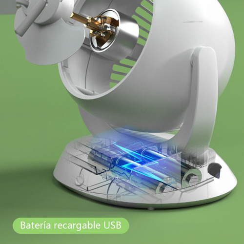 Ventilador De Escritorio CM-TOP FS283-D 5V Portátil Usb Recargable Para Oficina Casa Aspas Plástico Color Rosa