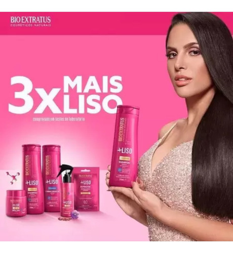 Kit Mais Liso 1 Shampoo 1 Cond 350ml 1 Máscara 500ml