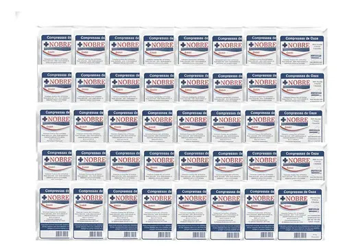 500 Compressa De Gaze Estéril 13 Fios Nobre (50 Pacotes C/10)