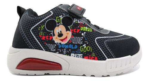 Zapatillas Footy Luces Led Infantil Abrojo Mickey Mic218