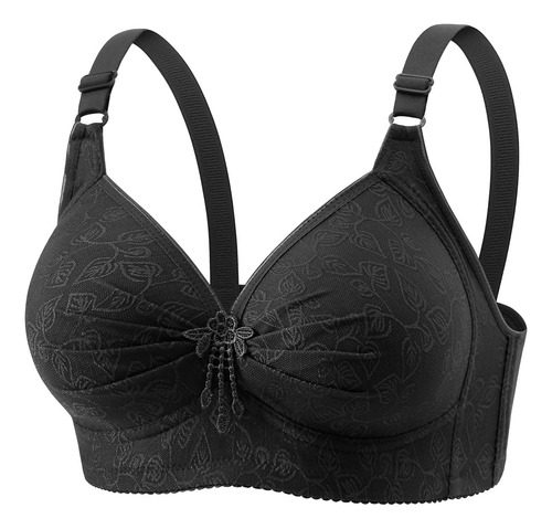 Sujetador Z Para Mujer, Encaje Con Flores, Juntadas, Talla G