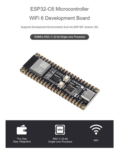 Placa De Desarrollo Esp32-c6-m, Microcontrolador Wifi 6 Esp-