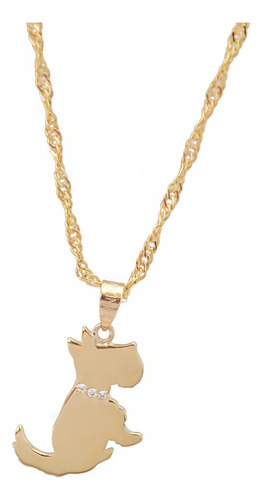 Amor Eterno - Dije Perrito Schnauzer Oro 14k Color Amarillo