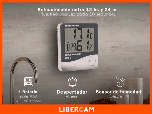 Imagen 5 de 10 de Termometro Higrometro Digital Humedad Temperatura Medidor