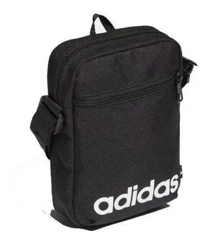 Huracán sed ampliar Bolsa bandolera adidas Cruzada Essentials Logo de poliéster reciclado negra  con correa de hombro negra