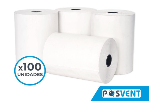 Posvent 57 mm x 20 mts térmico color blanco de 100 unidades por pack