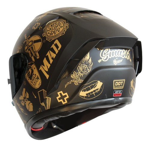 Casco Kov Aircut Smash Integral Certificado Dot Colores