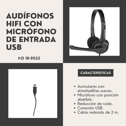 Audífonos Hifi Con Micrófono De Entrada Usb Green Leaf