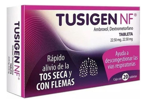 Tusigen Nf Tableta 22,5/22,5 Mg, 20 Tabletas