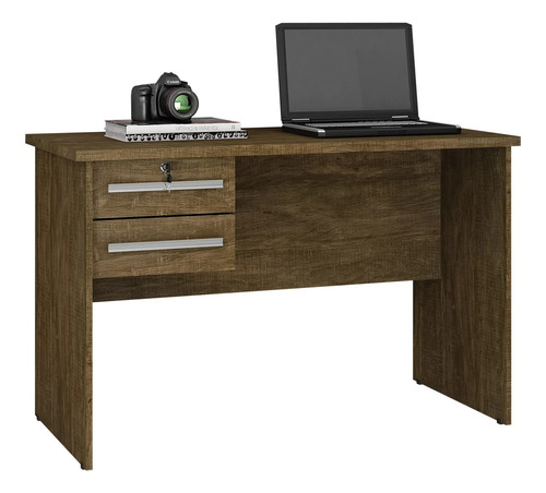 Mesa Para Computador 2 Gavetas Byte Valdemóveis Ipê Gf