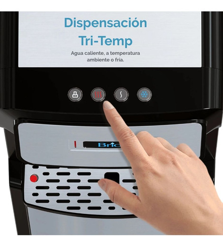 Dispensador De Agua Brio Garrafón Oculto Fría Caliente Templ Color Negro