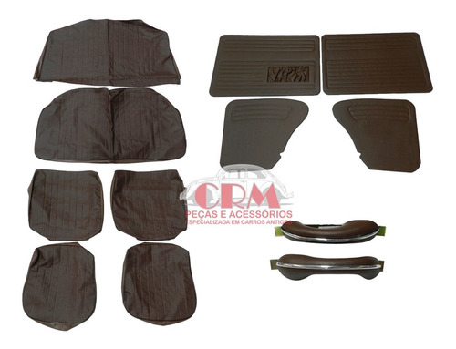 Kit Capas Banco + Portas Fusca  1300 70 À 73 Marrom S