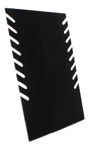 Imagen 3 de 6 de Exhibidor Mostrario 8 Cadenas Collar Terciopelo Negro Plano