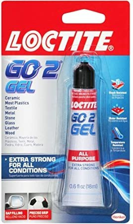 Loctite Go2 Gel Transparente Adhesiva Tubo 0,60-onza De Líqu
