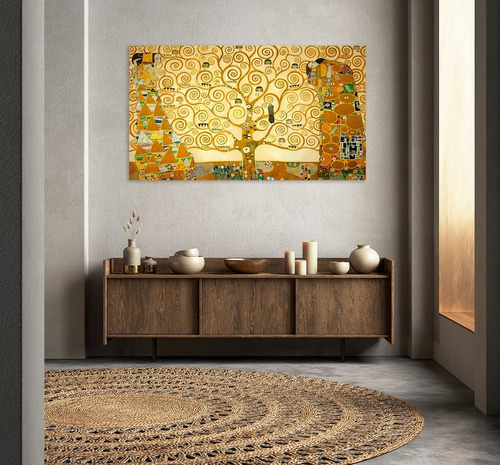 Árbol De La Vida Klimt 100x60 Cuadro Canvas En Bastidor