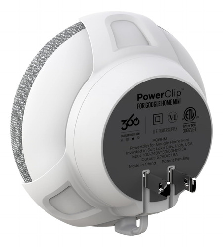 Powerclip - Soporte De Salida Para Google Nest Mini (tiza),