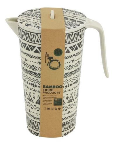 Imagen 1 de 5 de Jarra De Fibra De Bambú, 1800ml, 2 Diseños