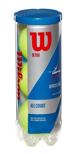Imagen 1 de 5 de Tubo De Pelotas De Tenis Wilson Ultra X3 Profesionales