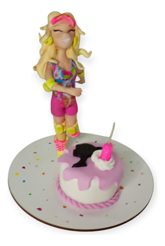 Candy Maniacs Adorno Barbie Tridimensional 1u Rosa Chicle Barbie