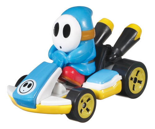 Hot Wheels Mario Kart Vehículo De Juguete Shy Guy Kart Azul