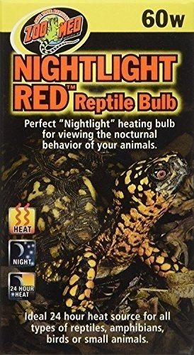 Bombilla De Reptil Roja De Luz Nocturna Zoo Med 60 Watts