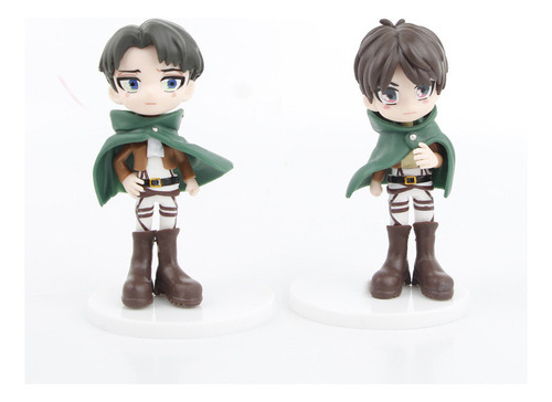 6 Unidades/conjunto De Bonecos De Ação Attack On Titan Anime