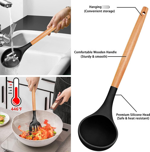 Juego De Utensilios De Cocina Antiadherentes De Silicona