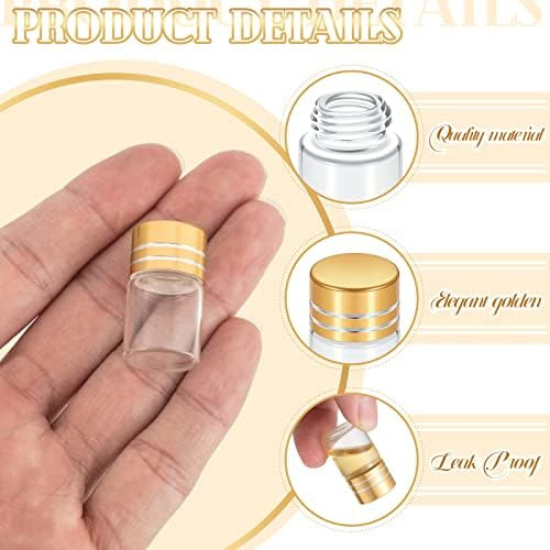 50 Frascos De Vidrio Pequeños, Mini Botellas Transparentes P