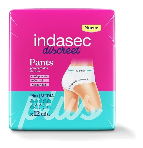 48 Bombachas Descartables Indasec Discreet Pant Mediano