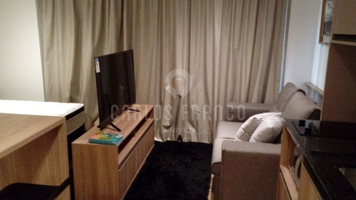 Imagem 1 de 10 de Apartamento Studio De 30m² Moderno, Mobiliado, Quarto/sala, Cozinha, Banheiro, I Vaga Em Pinheiros - Cf43357