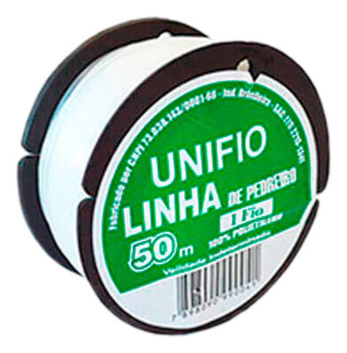 Linha Lisa Unifio 1fio C/ 50mt - Kit C/12 Unidades