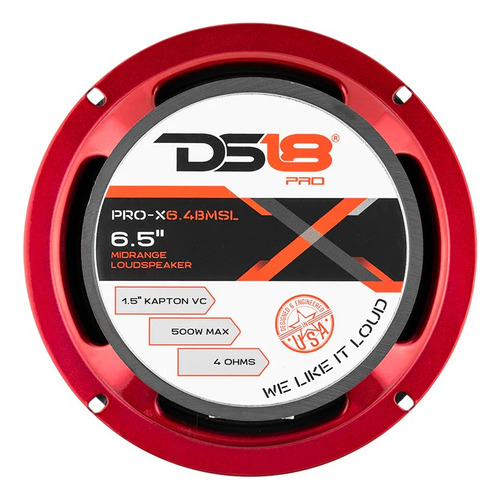 Paquete 2 Bocinas Ds18 Pro-x6.4bmsl+altavocez Pro-x694bm Color Rojo Con Negro