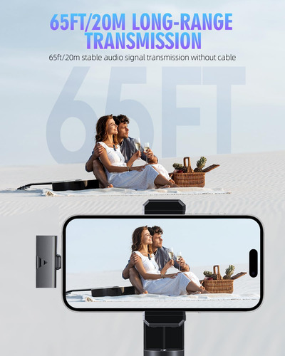 Micrófono Lavalier Para iPhone 2 Mini Microfono Inalambrico