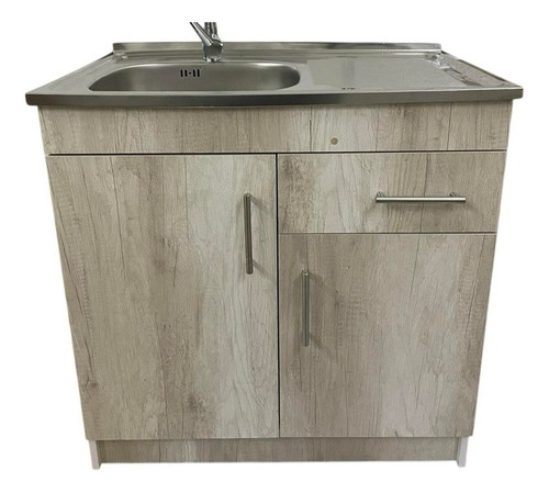 Lavaplatos Con Mueble 80x50 Mdf Sec. Derecho Crema