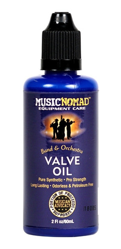 Valve Oil Aceite Para Alientos Diseñado Válvulas Music Nomad