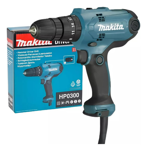 Parafusadeira/ Furadeira De Impacto Hp0300 Makita 320w 