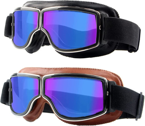 Gafas De Equitación, Paquete De 2 Gafas De Moto De   D...