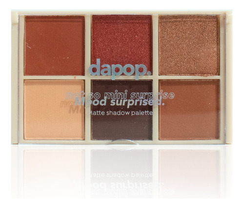 Paleta Profesional 6 Sombras Mate Y Satinado Chico Dapop