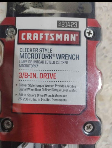 Imagen 4 de 4 de Torquimetro Craftsman 3/8